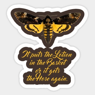 Lotion in the Basket Death's Head Moth Sticker